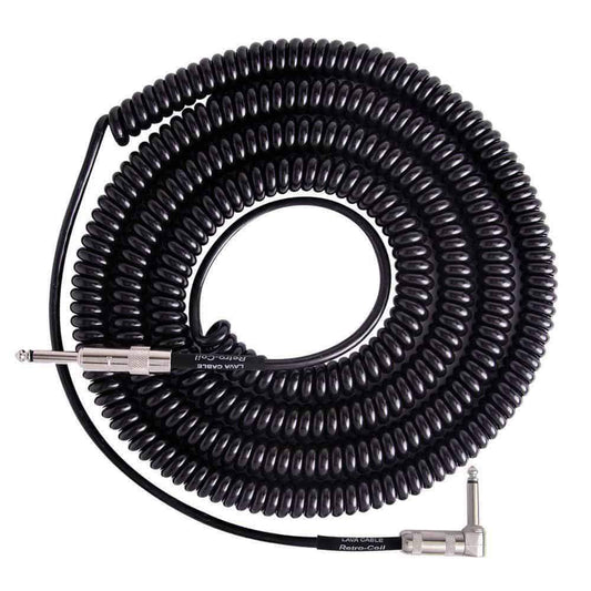 Lava Retro Coil 20' Straight to Right Angle in Black