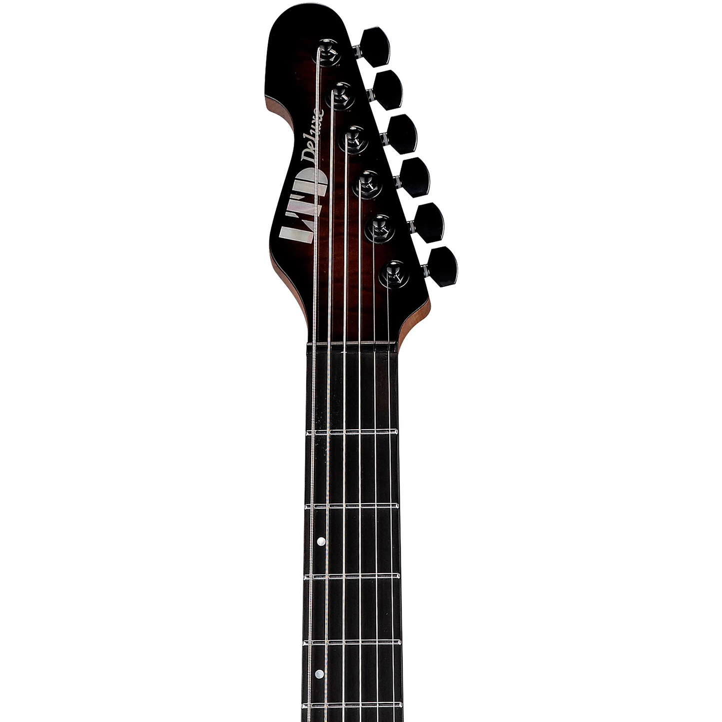 ESP LTD Snapper 1000 HT QM Electric Guitar in Dark Brown Sunburst