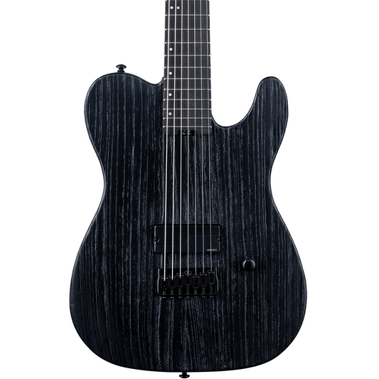 ESP LTD TE-1007 Baritone 7 String Electric Guitar in Black Blast