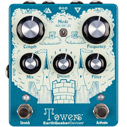 EarthQuaker Devices Towers Stereo Reverberant Filter Pedal