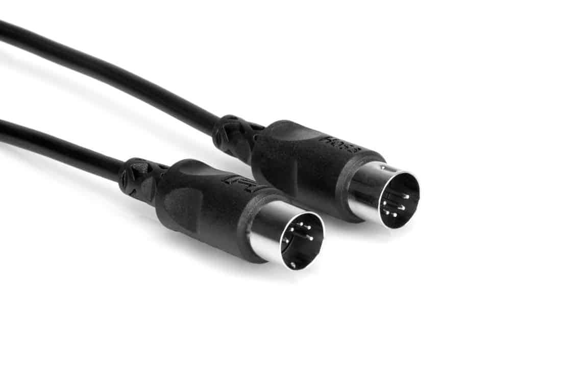 HOSA MID301BK MIDI Cable 1Ft in Black