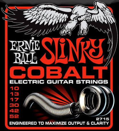 Ernie Ball Skinny Top Heavy Bottom Slinky Cobalt Electric Guitar Strings 10-52 Gauge