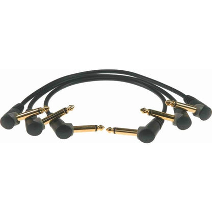 Klotz Pedal Patcher 90cm Angled Jacks x 3 Patch Cable in Black