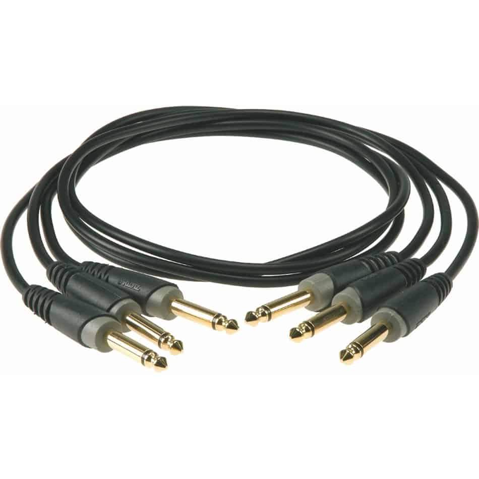 Klotz Pedal Patcher 15cm Patch Cable x 3 in Black
