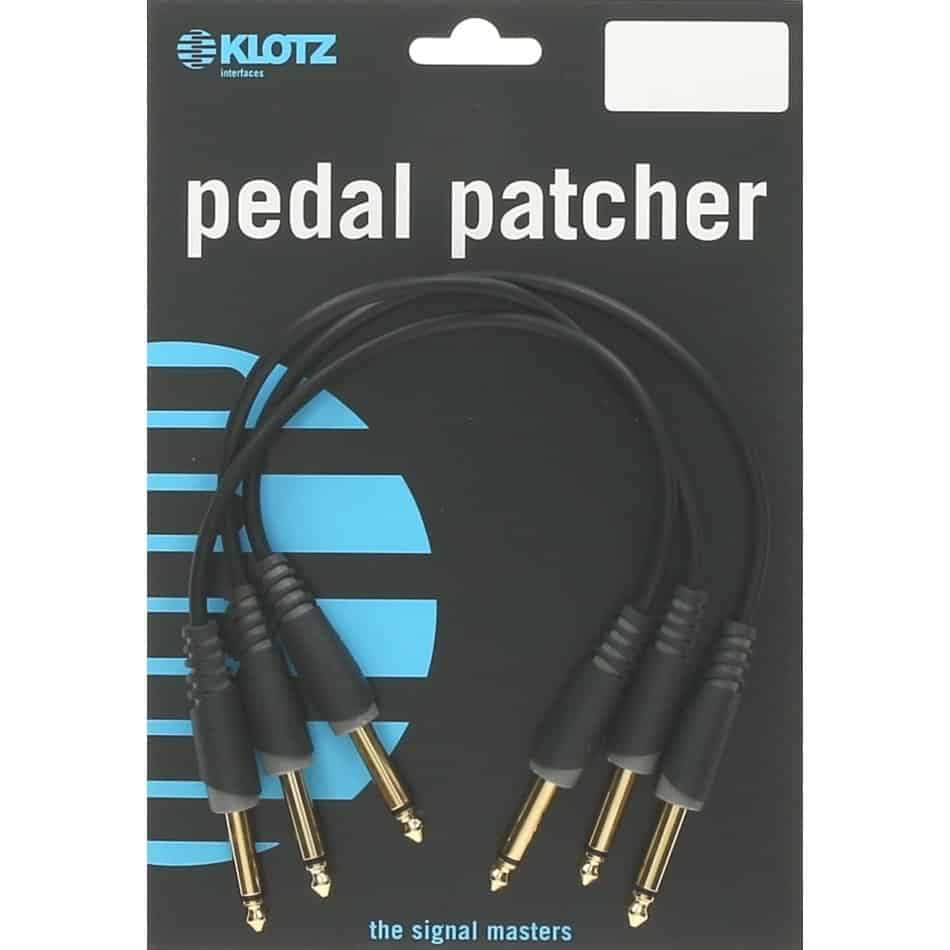 Klotz Pedal Patcher 30cm Patch Cable x 3 in Black