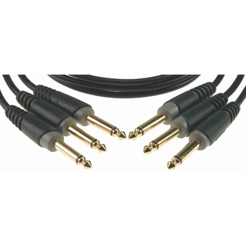 Klotz Pedal Patcher 15cm Patch Cable x 3 in Black