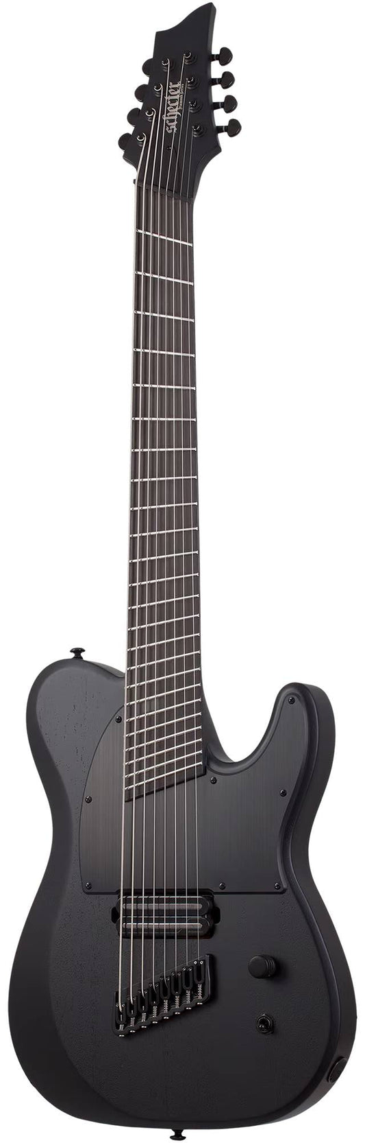 Schecter PT-8 MS Black Ops Electric Guitar in Satin Black Open Pore