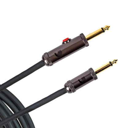 D'Addario Planet Waves 10' Circuit Breaker Straight Plug Latching Switch Instrument Cable in Black