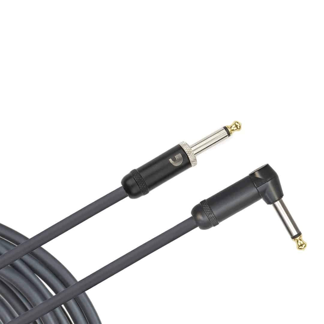 D'Addario Planet Waves 10' American Stage Instrument Straight Right Angle Cable in Black