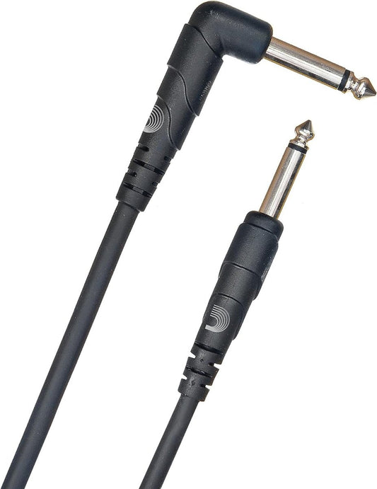 D'Addario Planet Waves Classic Series 10' Straight to Right Angle Instrument Cable