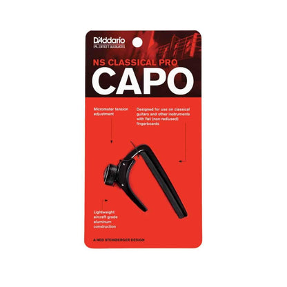 D'Addario Planet Waves NS Classical Guitar Pro Capo Adjustable Tension in Black
