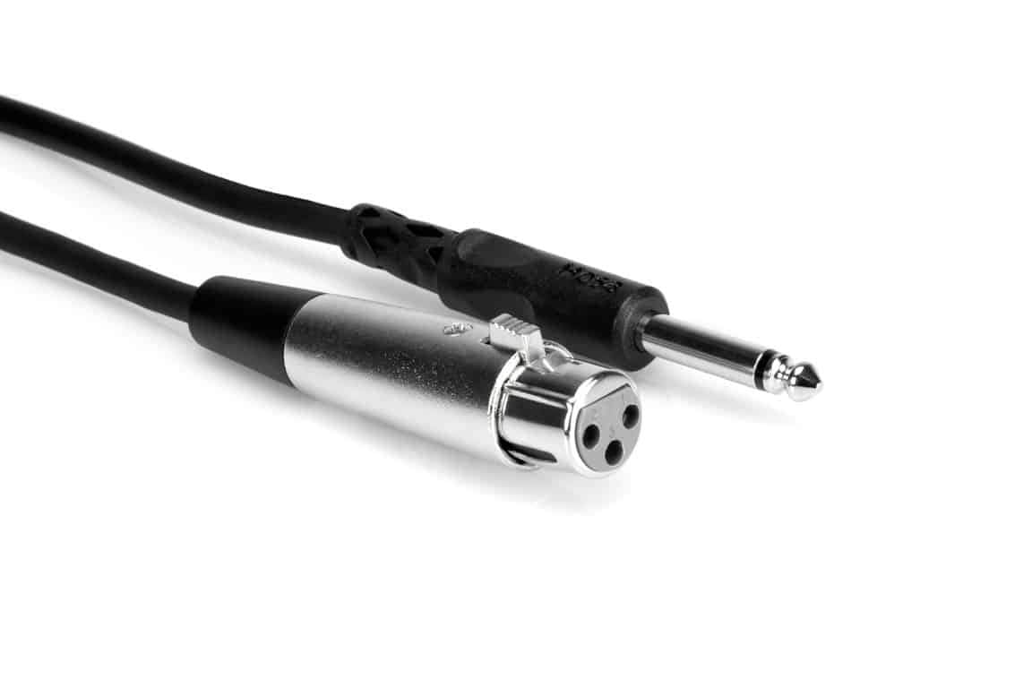 HOSA PXF105 Unbalanced Interconnect Cable XLR3F to 1/4" TS 5Ft