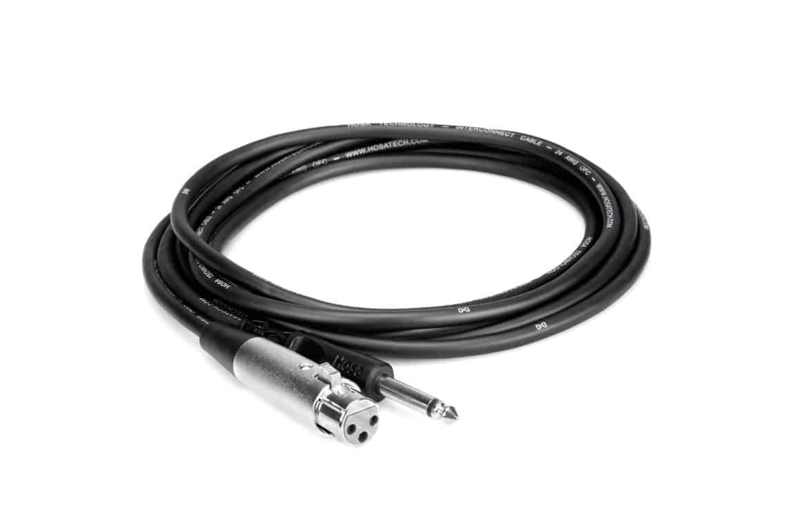 HOSA PXF110 Unbalanced Interconnect Cable XLR3F to 1/4" TS 10Ft