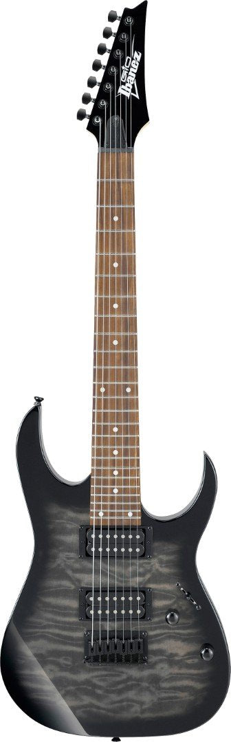 Ibanez GRG7221QA 7 Strings Electric Guitar in Transparent Black Sunburst