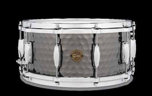 Gretsch Full Range Series 6.5" x 14" Hammered Black Steel Snare Drum