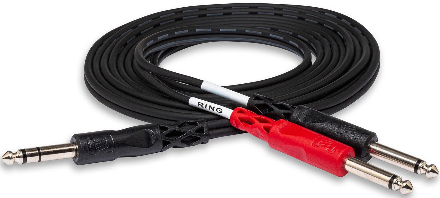 HOSA STP203 Insert Cable 1/4" TRS to Dual 1/4" TS 3m