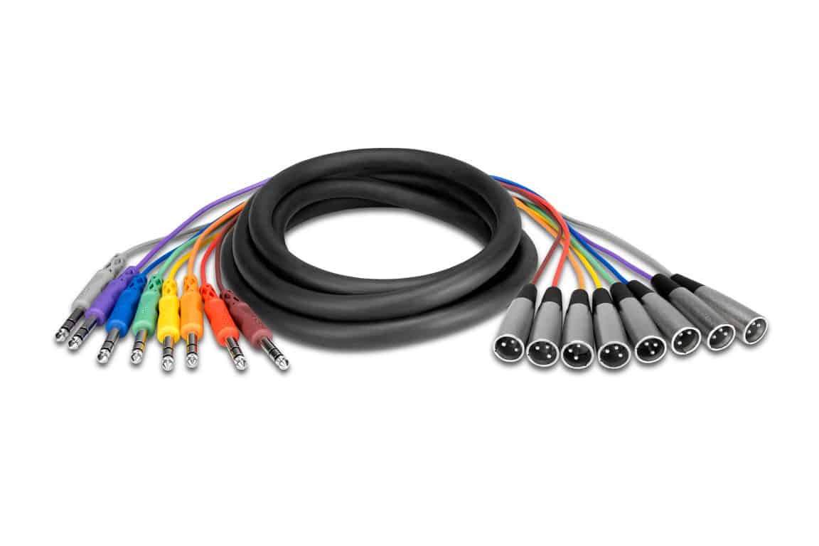 HOSA STX803M Balanced Snake 1/4" TRS to XLR3M 3m