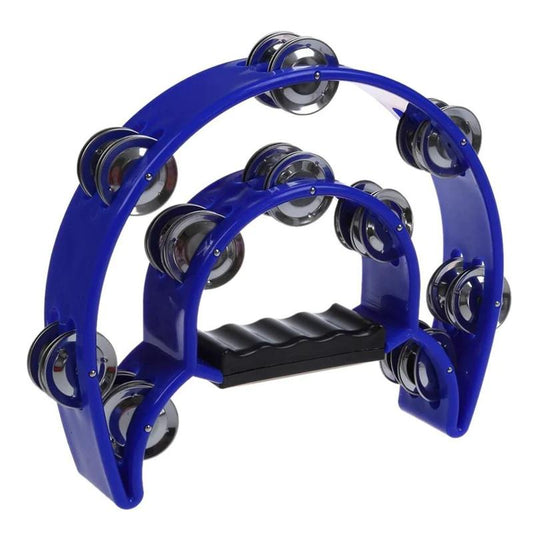Mano Percussion TMP13BL Double 1/2 Moon Tambourine in Blue