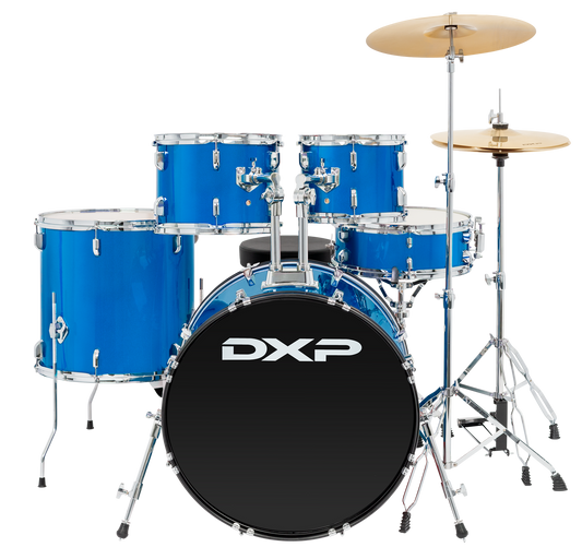 DXP Fusion Plus 5 Piece Drum Kit in Metallic Blue