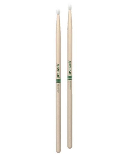 Promark Forward 5A Raw Hickory Nylon Tip Natural Drumsticks