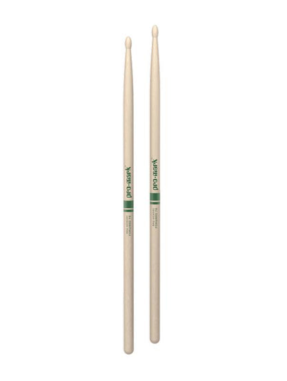Promark Forward 7A Raw Hickory Wood Tip Natural Drumsticks