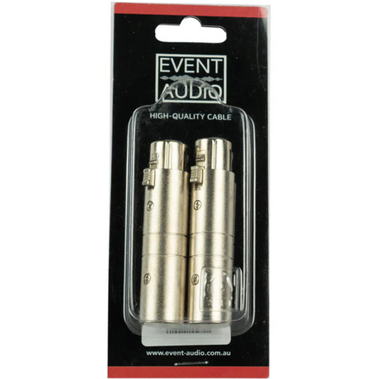Event Lighting XLR3MXLR5F XLR 3 Pin Male to XLR 5 Pin Female Adaptors (Pair)