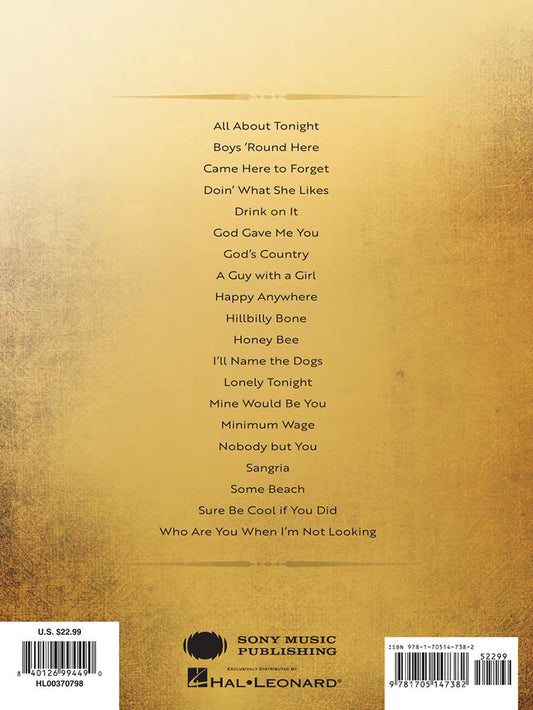 Blake Shelton Sheet Music Collection PVG