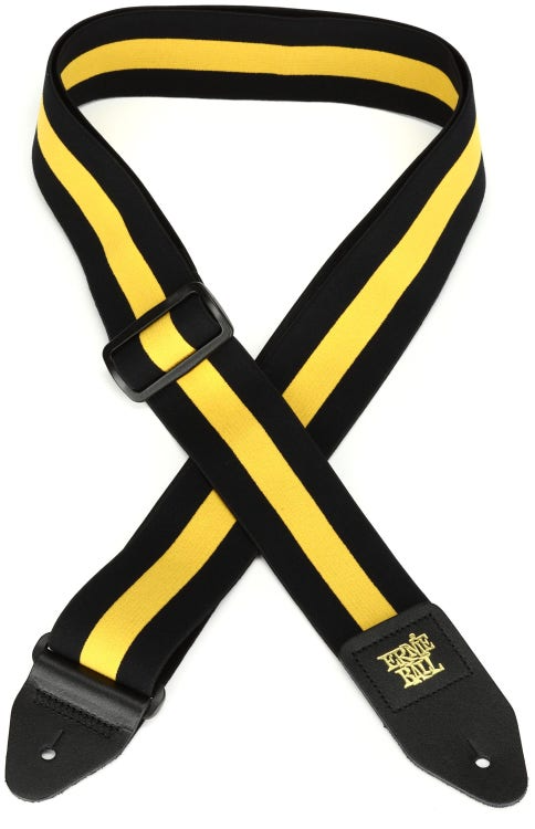 Ernie Ball Comfort Stretch Guitar Or Bass Strap in Racer Yellow