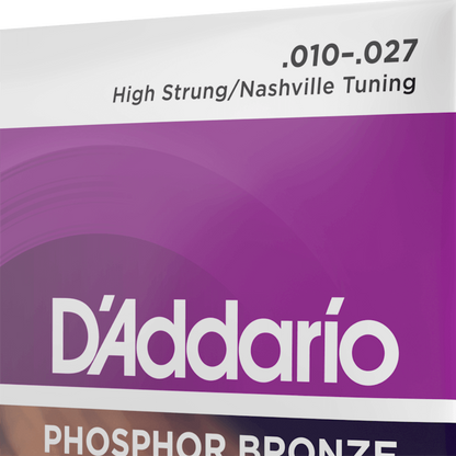 D'Addario EJ38H Phosphor Bronze High Strung Acoustic Guitar Strings 10-27 Gauge