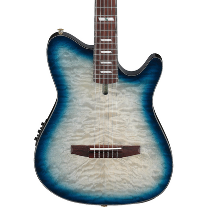 Ibanez FRH20QMN Electric Nylon String in Cosmic Blue Starburst Low Gloss