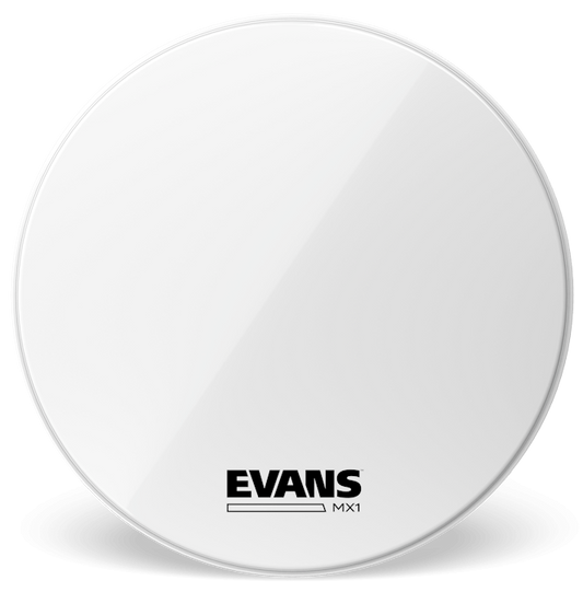 Evans MX1 White Marching 22" Bass Drum Head