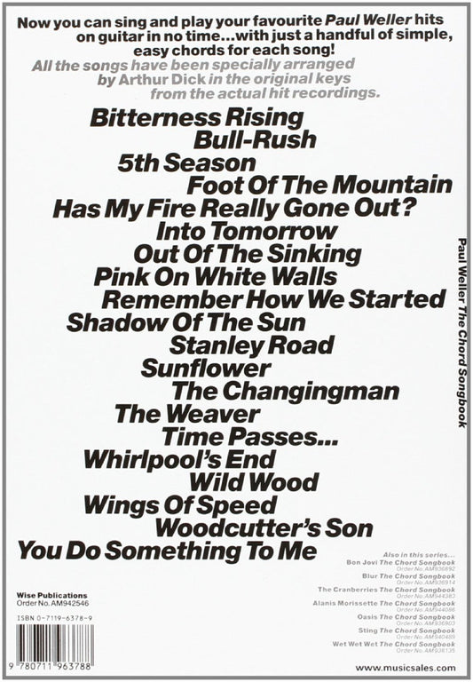 Paul Weller Guitar Chord Songbook
