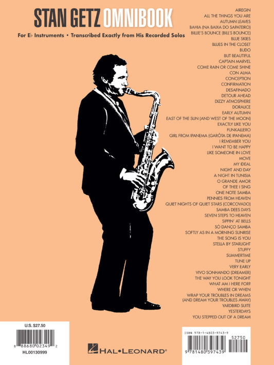 Stan Getz Omnibook For E Flat Instruments