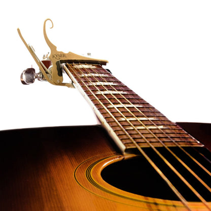 Kyser Quick Change Acoustic Guitar Capo in Gold