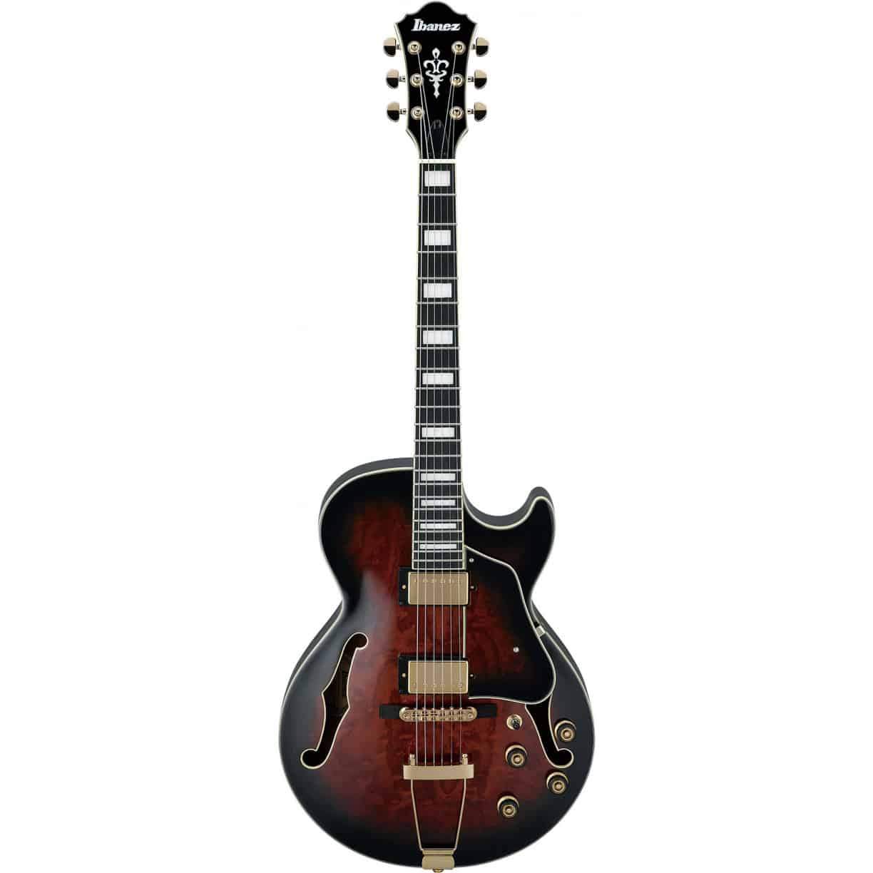 Ibanez AG95QA in Dark Brown Sunburst