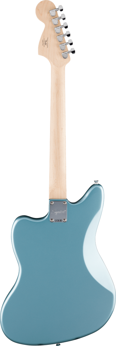 Squier FSR Affinity Series Jaguar, Laurel Fingerboard, White Pickguard in Ice Blue Metallic