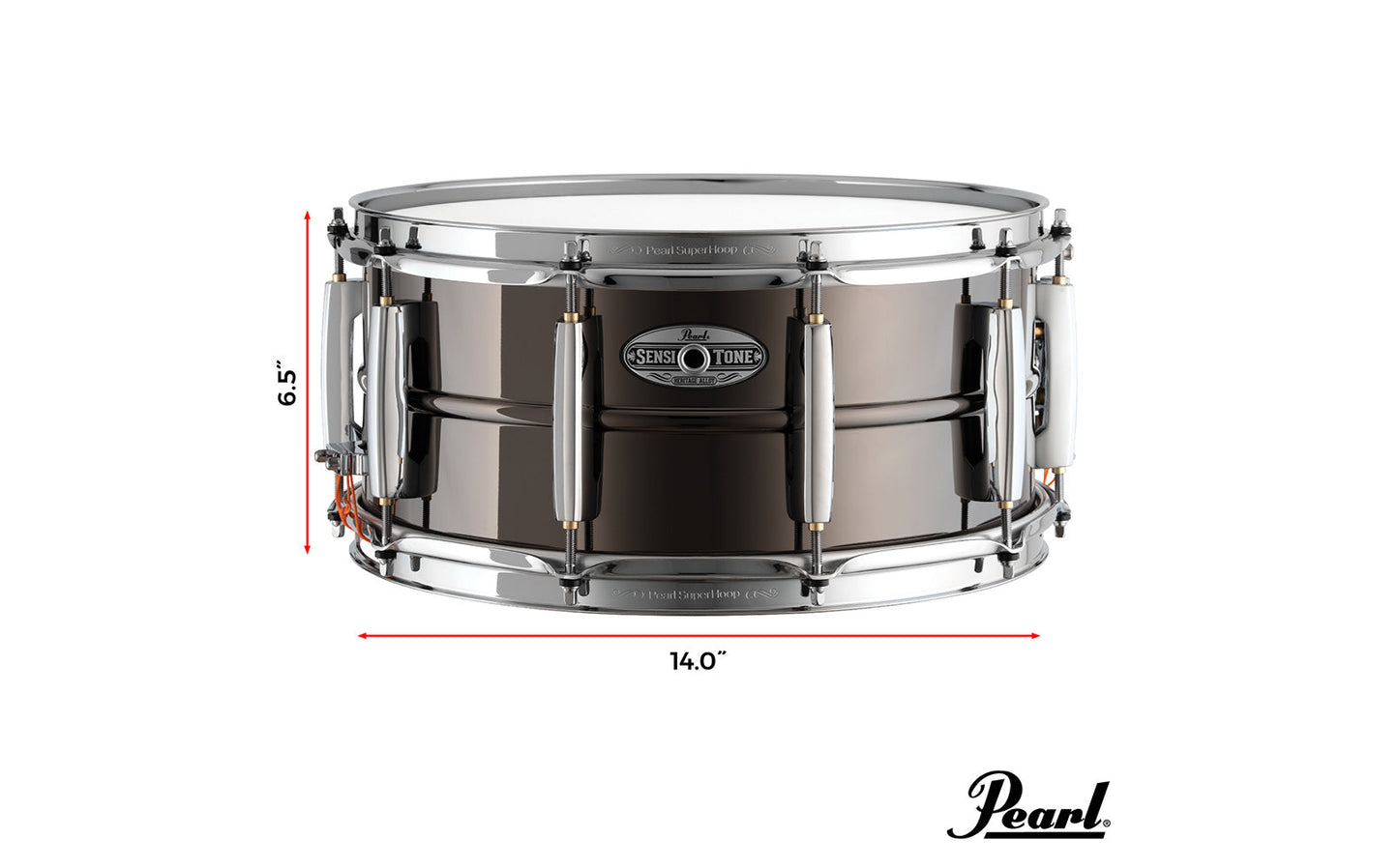 Pearl Sensitone Series 14" x 6.5" Heritage Alloy Black Brass Snare Drum