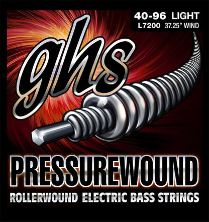 GHS L7200 Pressurewound Bass Guitar Strings 40-96 Gauge