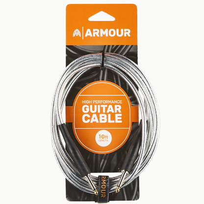 Armour GC10S 10 Foot Guitar Lead in Transparent Silver