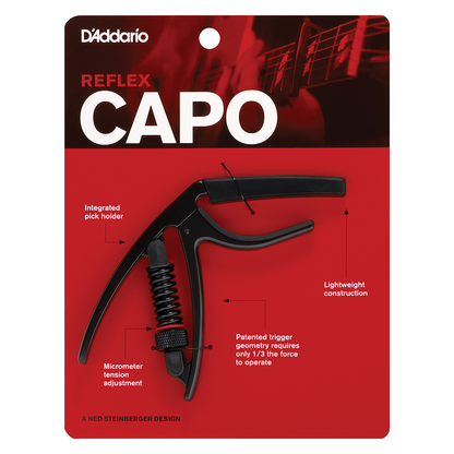 D'Addario Planet Waves Reflex Capo in Black