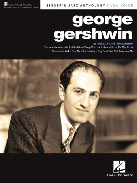 George Gershwin Singer's Jazz Anthology Low Voice BK/OLA