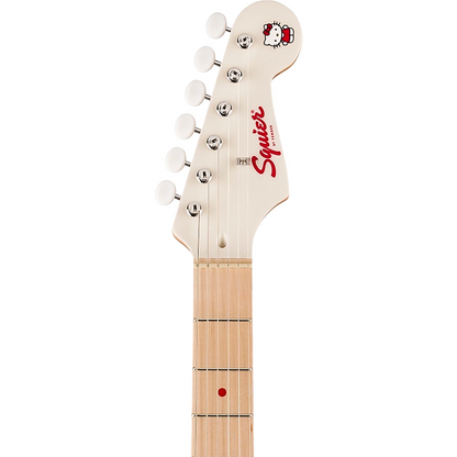 Squier x Hello Kitty Stratocaster Electric Guitar in White