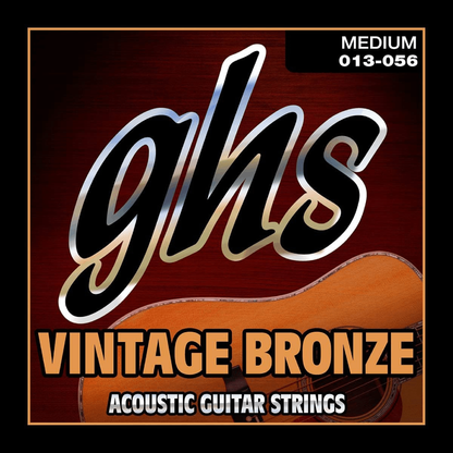 GHS VNM Medium Vintage Bronze Acoustic Guitar Strings 13-56 Gauge
