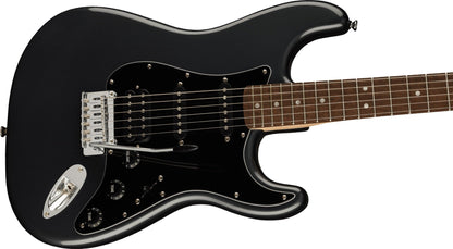 Squier Affinity Series Stratocaster HSS, Laurel Fingerboard Electric Guitar Pack in Charcoal Frost Metallic