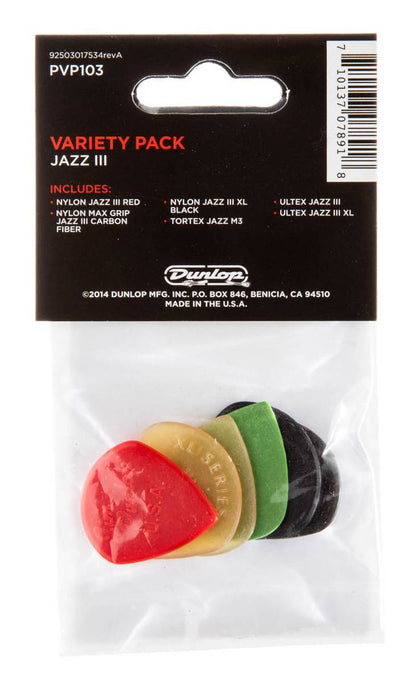 Jim Dunlop Jazz III Variety Pack