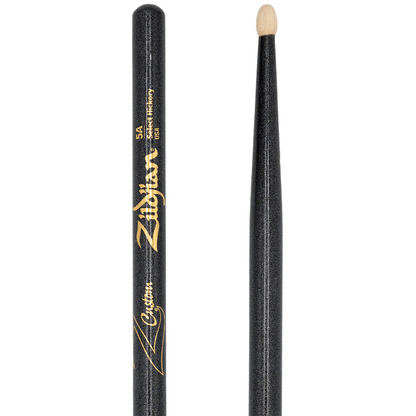 Zildjian Z Custom Limited Edition Wood Tip 5A Drumsticks in Black Chroma