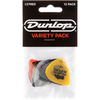 Jim Dunlop Variety Guitar Pick Light & Medium 12 Pack