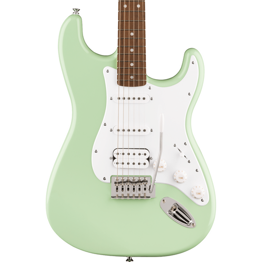 Squier FSR Squier Sonic Stratocaster HSS, Laurel Fingerboard, White Pickguard in Surf Green