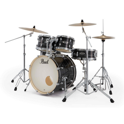 Pearl Export Plus 5-Piece Fusion Kit Drum Kit with Cymbal Pack in Graphite Silver Twist
