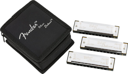 Fender Blues Deluxe Harmonica Pack of 3